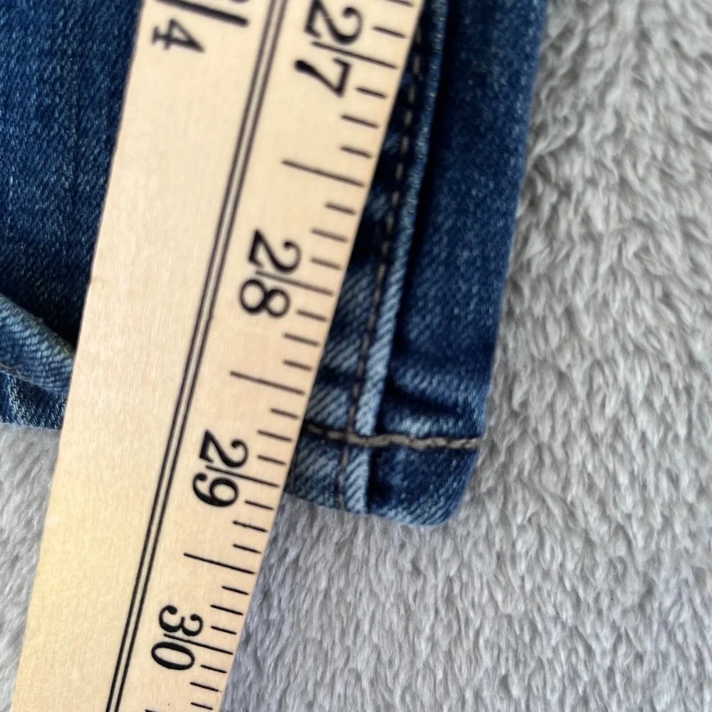 Arizona Jeans Mens 38X30 Blue Original Bootcut Mid Rise Ripped Dark Wash Denim‎